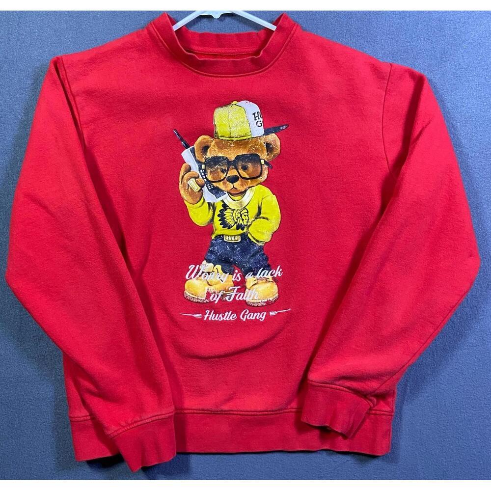 Hustle Gang Sweatshirt Small Streetwear Retro Cell Quality Trap Athletic Hip Hop